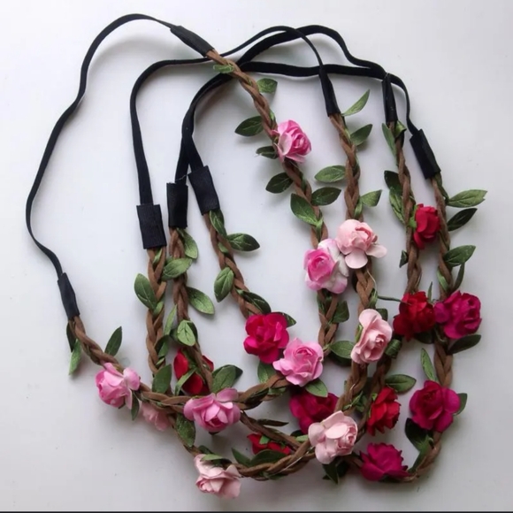 Stretchy Boho Floral Hairbands (choice of one) - Picture 1 of 16